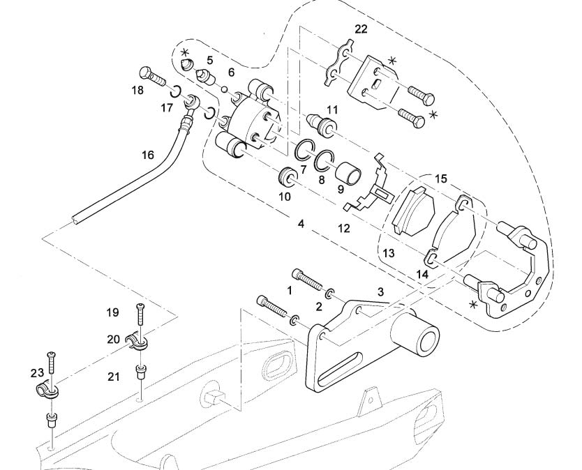 Bremsklotzsatz Baghira hinten Brembo  Carbon Ceramic